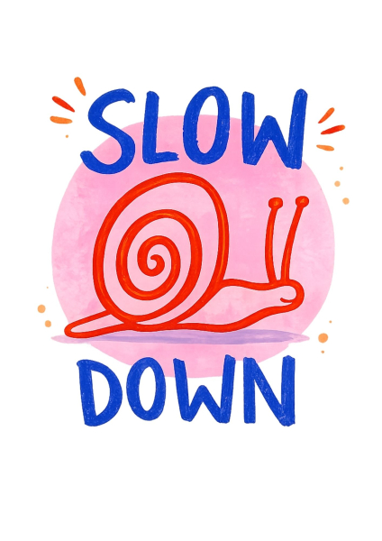 Bügelbild slow down